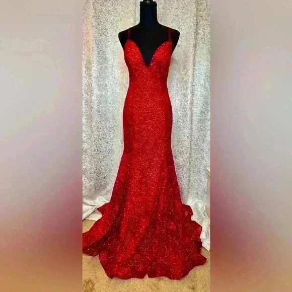 NWT red glitter dress - Picture 4 of 5